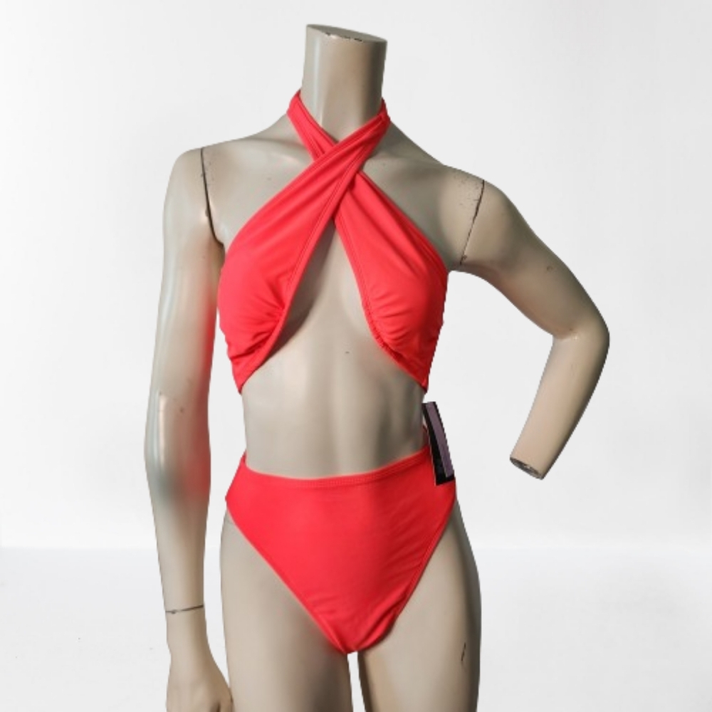 Wild Fable One-Piece Swimsuit Womens XS Neon Orange NEW